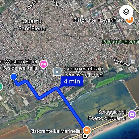 Monolocale Mare E Citta Giardino Con Barbecue Куарту-Сант'Элена